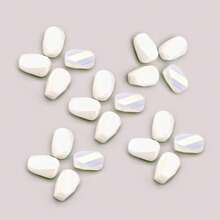 6mm/30pcs Asymmetrical Glass Beads, DIY Jewelry Making Materials, Handmade Necklace, Bracelet, Earrings, Diverse Styles, Niche Design And Luxurious Quality, Inspiration Treasure For Handicraft Lovers, Create Your Unique Fashion Statement - 6mm Glass Irregular-shaped Loose Beads - View 6