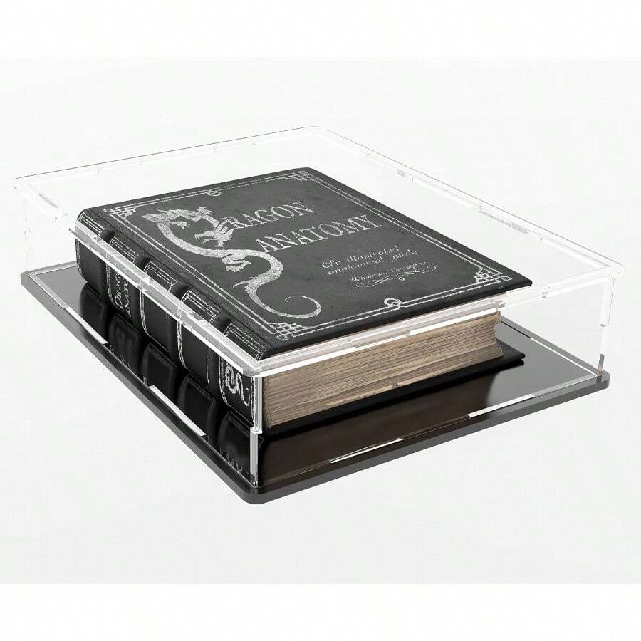 Clear Acrylic Display Case For Books Medals Stamps Collectibles And Cards Premium Flat Acrylic Box With Elegant Transparent Design For Home Office Or Retail Showcase Applications Durable ScratchResistant And Lightweight For LongTerm Display Protection And Enhanced Visual Presentation - 無色 - 查看 1