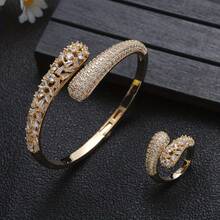 1 Set Snake-Shaped Bracelet & Ring Set, Elegant & Charming For Daily, Commute, Party, Wedding, Adjustable Design, Great Gift For Girlfriend, Best Friend - Multicolor - View 2