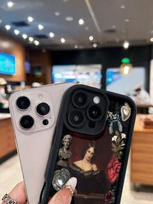 Funda para teléfono con diseño de gafas de sol de panda, estilo escalera, con diseño artístico y protección contra golpes para parejas. Ideal para modelos  y , incluyendo  17,  16 Pro Max,  15 Pro Max,  13 y  12. Impresión UV para una excelente relación calidad-precio. Un regalo perfecto para familiares, amigos y seres queridos. - Negro - Ver 4