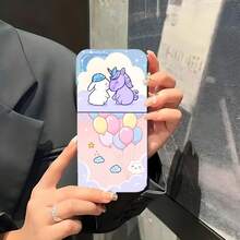 1PC Phone Case ,  Unicorn Balloons Clouds Stars Sky , Stylish Phone Case, Phone Decoration, All-around Lens Protection, Creative Small Gift, Funny Gift for Boys and Girls - Negro - Ver 5