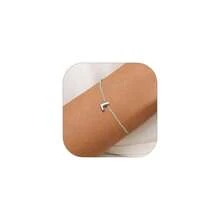 925 Sterling Silver Initial Letter Bracelet Women's Jewellery - A To Z, 6.3&Quot; + 2&Quot; Adjustable Personalized 26 Alpha...