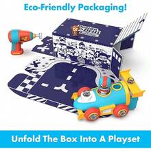 Educational Insights Design & Drill Bolt Buddies Race Car, juguete de taladro de construcción - Coche de carreras - Ver 2