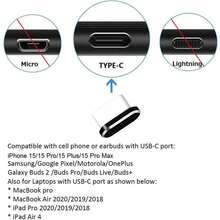 4pcs USB-C Dust Plug, Type-C Dust Proof Charging Port Cover With Cleaning Brush, Compatible With IPhone 17/16/15 Series, Galaxy S22/S21/S20, Note 20/10, And All USB-C Devices - Black - View 5