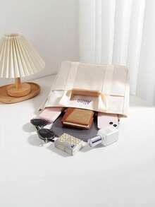 1pc Personalized Diaper Bag, Customized Name Handbag, Multifunctional Diaper Bag For Maternity & Baby, Foldable Mommy Bag, Large Capacity Lightweight Diaper Organizer, Suitable As Christmas, Easter, Spring Festival, Mother's Day, Birthday Gift - Multicolor - View 6