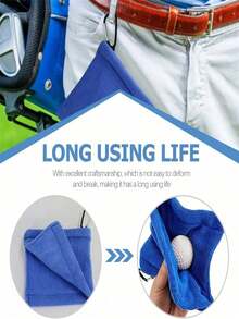 Portable Golf Towel Cleaning Cloth For Golf Clubs And Balls Golf Course Cleaning Towel With Hook Easy Storage Outdoor Hanging Waist Sports Club Wipes For Men Women Wet And Dry Small Pocket Towel With D Clip Outdoor Sports Towel Golf Supplies Golf Ball Cleaner Accessories Father's Day Gifts Course Exercise - Multicolor - View 8
