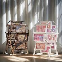 复古旋转摩天轮相框 - 优雅的客厅、卧室或书桌装饰 - 情人节、生日派对的完美礼物 - 彩色 - 查看 3