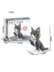 1322块三色迷你猫咪积木套装——猫咪爱好者的首选，逼真的设计让您仿佛置身于爱猫的世界，是理想的节日礼物，宠物主题积木套装还能增进亲子互动。 - Pack Bag - 查看 18