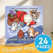 GDTME 1本20厘米 x 20厘米，24页可爱迷人的猫咪插画涂色书，成人涂色活动，缓解压力，软封面，完美的放松创意之选，适合母亲节、父亲节、复活节、婚礼季礼物、送给妈妈的礼物、K-Pop周边、学校用品、涂色书、文具、复活节礼物、房间装饰、学习用品、办公用品、礼品、派对礼品袋填充物、玩具、2026年毕业派对用品。 - 寧靜時刻 - 查看 17