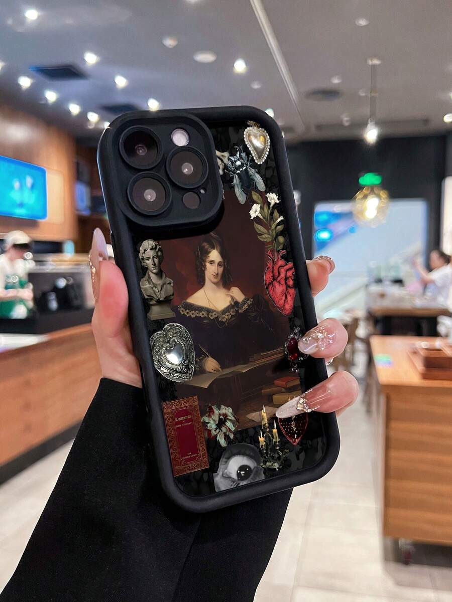 Funda para teléfono con diseño de gafas de sol de panda, estilo escalera, con diseño artístico y protección contra golpes para parejas. Ideal para modelos y , incluyendo 17, 16 Pro Max, 15 Pro Max, 13 y 12. Impresión UV para una excelente relación calidad-precio. Un regalo perfecto para familiares, amigos y seres queridos. - Negro - Ver 1