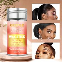 Goiple 2pcs Women's Hair Wax Stick - 75g Smooth Hair Wax Stick, Non-Greasy And Non-Sticky, Creates Soft Styles, Slick Back, Smoothens Frizzy Hair, Effective Flyaway Control, Strong Hold, Suitable For Straight, Wavy, Curly, Voluminous Hair, Sweet Peach Scent - Multicolor - View 4