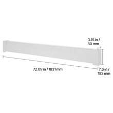 Baseboard Heater Covers, Basic Series 6 Ft Standard Electric Heating Unit Front Cover For Home Improvement, Heavy-Duty Steel, Easy Installation For Bedroom Replacing Old Cover, White - 6ft - View 10