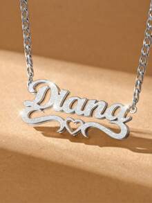 Customized Stainless Steel Double Layer Necklace, Heart & English Letter Pendant Necklace, Ideal Gift For Couples, Friends, Family, Mother's Day, Fashion, Autumn, Minimalist, Casual, Personalized, Unique Gift For Girlfriend, Mom, Family, Friends, Daughter For Anniversary, Valentine's Day, Mother's Day, Birthday, Graduation, Daily Wear, Wedding, Prom ,Forever Love - Hollow Love Multi-color - View 8