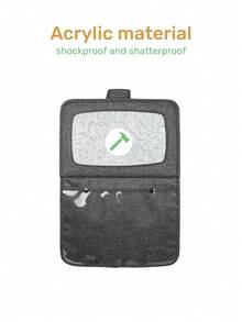 2-In-1 Foldable Car Backseat Baby Mirror & Tablet Holder, Shatterproof Acrylic & Easy Adjustable Angle, Product Size 44*29.5cm/17.3*11.6in, Fits Removable Headrests Quick Install, Monitor Toddlers & Entertain Kids For Daily Commute Family Rides - Dark Grey - View 8