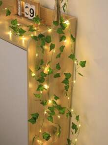 1pc 20/40/60 LED 2m/4m/6m Battery Operated Copper Wire Vine Lights, Fairy Lights For Home Decor, Party, Wedding, Bedroom, Living Room, Camping - Yellow - View 7