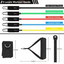 Bands For Working Out With Handles For Men And Women, Exercising Bands For Strength Training Equipment At Home