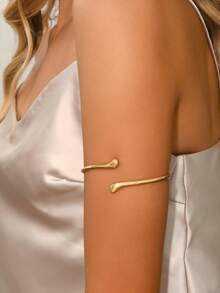 4件套简约水滴设计开口手镯、耳环和戒指套装，适合女性日常佩戴、旅行、派对、聚会、宴会和舞会。 - 彩色 - 查看 11