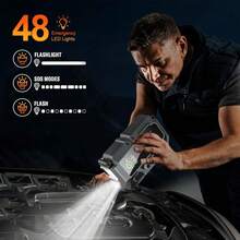 SPZTJK Jump Starter With Air Compressor, 5 In1 Function Jump Box 150PSl JumpStarter Battery Pack With Digital Tire Inflator, Car Battery Charger Portable For 2.64gal GasOr 2.11gal Battery Charger, Car Jumper Starter Portable, Tire Compressor - Đỏ - Xem 2