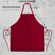 GREEN LIFESTYLE 12 Pack Professional Chef Apron Burgundy Grilling Aprons For Men And Women Waterproof Cooking Apron Ideal For BBQ Sessions Restaurant Kitchen Use And Daily Work Durable And Stylish Design With No Pockets For Efficient Performance In Outdoor And Indoor Culinary Environments - Packof12NoPocket - Xem 2