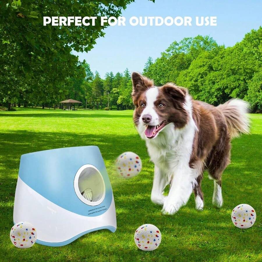 Automatic Dog Ball Launcher And Thrower For Small And Medium-Sized Dogs, Upgraded Interactive Toy Ball Thrower, Distance Adjustable Mental Stimulation Dog Toy - Orange - View 1