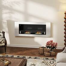 HOMCOM Outdoor Fireplace - Silver - View 7