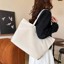 Bolsas de Mano Gran Capacidad Bolso Bandolera Mujer de Bolso Tela para Mujer Bolsa de Hombro Ligero Hobo Lavable Tote Bolsos Plegables con Bolsillo Interior Bolso de Viaje Elegante Moda - Beis - Ver 7