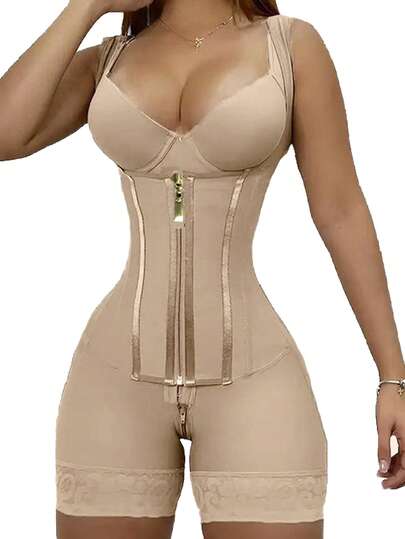 بوديسوت تشكيل الجسم للنساء مع سحاب، تحكم في البطن، فتحة للصدر، رفع الأرداف، تنحيف الفخذين، خصر عالي المرونة