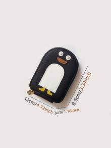 1pc Cute Penguin Design Women's Credit Card Holder Wallet Multi-Card Slots Zipper Coin Purse College/Student Style For Women Card Wallet For Men Mini Wallet Small Wallet Purses For Woman Wallet For Ladies - Multicolor - View 3