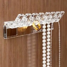 3 Packs Necklace Holder, Necklace Organizer Wall Mounted With 8 Hooks, For Hanging Jewelry, Bangles, Bracelets And Rings