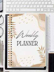 Trees Daily/Weekly Planner Notebook, 7-Day Work Plan, Undated Personal Efficiency Appointment Book, Spiral Bound To-Do List Notebook, Includes Hourly Schedule, Budget Plan And Meal Plan - Multicolor - View 3