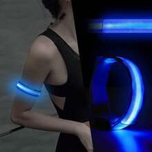 Purplecrystal Pulsera Deportiva LED (Batería incluida) 3 Modos de iluminación,IP65 Impermeable brazaletes Intermitentes de ,para Corredores,Ciclistas,Corredores,campistas.35 * 2.5CM - Verde - Ver 8