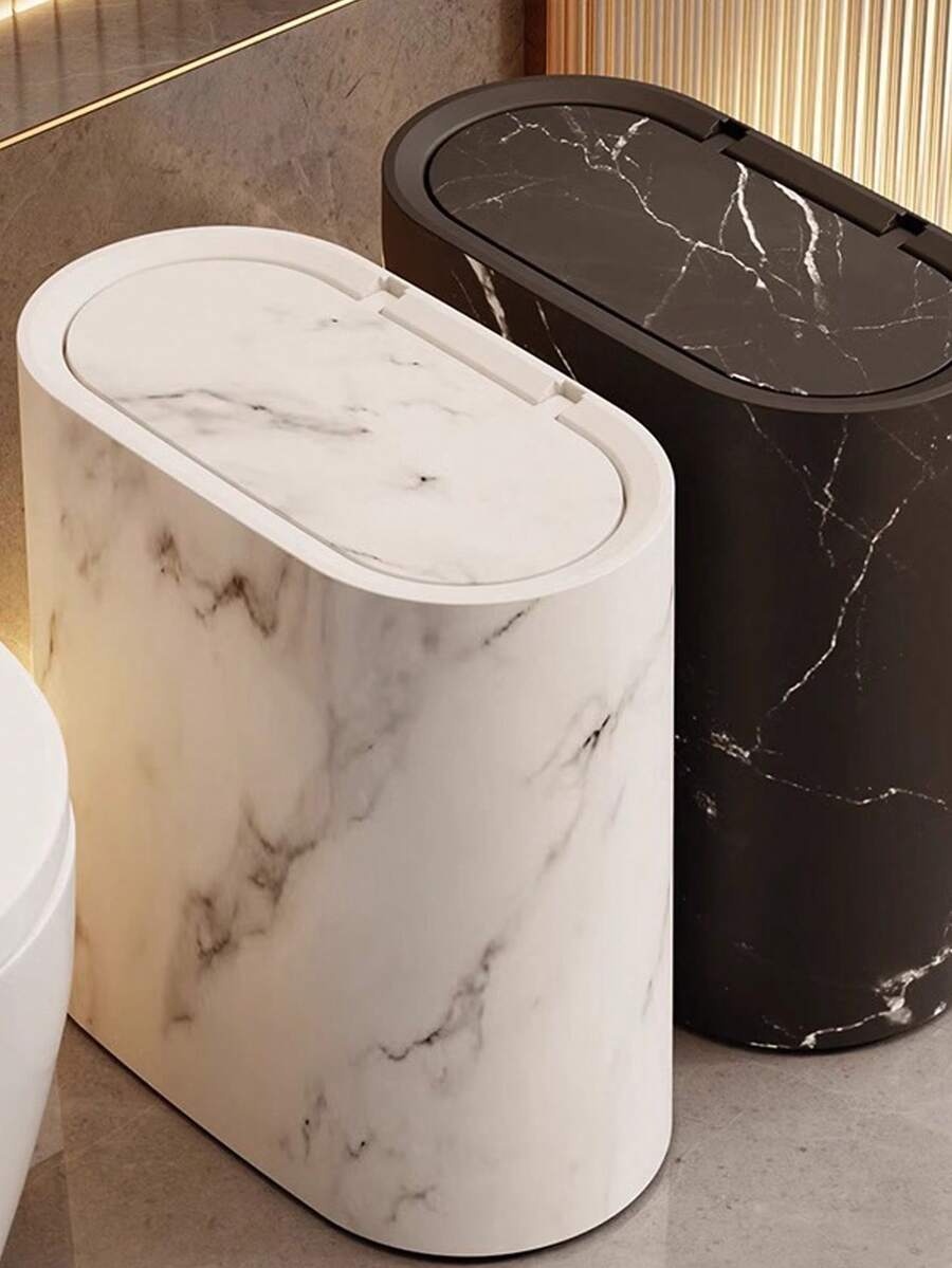 Coș de gunoi cu pedală 1 buc, coș de gunoi din PP rezistent la mirosuri de 3,7 galoane, potrivit pentru birou, bucătărie, baie, dormitor - Coș de gunoi cu design modern rezistent la mirosuri, produs bun care economisește spațiu