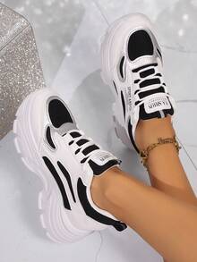 New Girl Casual Sneakers, Breathable Comfortable Versatile Platform Lace-Up Sport Shoes