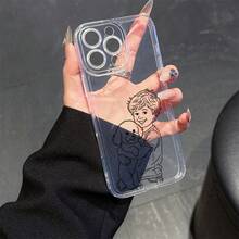 Una funda para teléfono con imágenes personalizadas y dibujos en línea simples en blanco y negro.Fundas protectoras para teléfonos personalizadas, creativas, minimalistas y a la moda, estas cubiertas transparentes, a prueba de golpes y caídas son adecuadas para el  17.17 Pro...17 Pro Max...17 Agua. 16.16 Pro...16 Pro Máx.16 más.. 15.15 Pro Max...15 Pro...15 más.. 14.14 Pro...14 más..14 Pro Max... 13.13 Pro...13 Pro Max...12.12 Pro...12 Pro Max...11.11 Pro...11 Pro Máx.XR.X.XS.XS máx.Se.MiNi, conviértelo en el regalo conmemorativo perfecto.Antiincrustantes y duraderos, son ligeros y cómodos. - Transparente 2375 - Ver 7