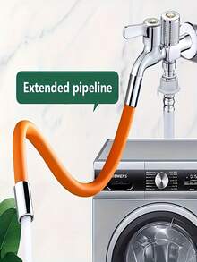 1/2/4pcs Faucet Extension Hose, Flexible Adjustable Swivel Faucet Extender, Bathroom/Kitchen Sink Tap Sprayer Extension - Faucet Extender - View 5