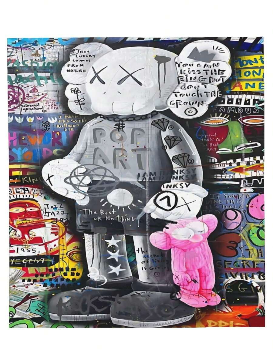 Kawss Merch Kawaii Kaw Blanket For Men Women Warm Cozy Fluffy Throw Blankets For Bed - 黑色 - 查看 1