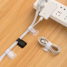 10pcs Desktop Cable Organizer Straps, Computer Wire Fastener Ties, Reusable Hook And Loop Cable Ties, Cable Management For Tidy Desk Organization