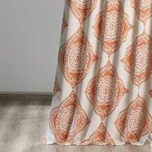 HPD Half Price Drapes - Cortinas de oscurecimiento de habitación con Estampado geométrico para Sala de Estar y recámara, 50 Pulgadas de Ancho x 96 Pulgadas de Largo, (1 Panel),(Henna 127An x 243.8Al cm (1 Paneles)) - Multicolor - Ver 4
