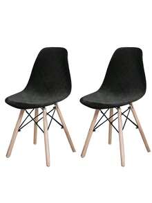 1件 2件 纯色银狐绒 天鹅绒 椅套 弹力贝壳椅套 北欧化妆凳 耐磨耐脏防猫爪 家居用品 纯色 靠背椅 坐垫套 适用于酒店家居餐厅 - 黑色 - 查看 8