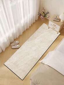 [HOT!!!] 1pc Soft Rubber Kitchen Mat, 3.5mm Thick Kitchen Rug, Beige Striped Texture Pattern, Simple & Fashionable Style, Water-Absorbent Kitchen Mat, Can Be Trimmed To Fit Kitchen, Surface Fabric, Middle Sponge Layer, Bottom Rubber Layer, Suitable For Kitchen Rugs, Kitchen Decor, Wedding Decor, Home Decor, Bathroom Mats, Entryway Mats, Laundry Room Mats, Hallway Rugs, Living Room Mats, Etc. - Multicolor - View 6