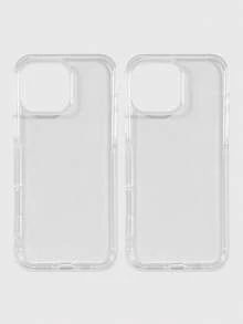 2pcs Clear Phone Case Compatible With Iphone&Galaxy - Clear - View 42