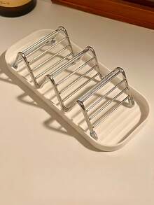 1个极简金属皂碟沥水架，创意波浪形设计浴室皂架收纳架 - 彩色 - 查看 12