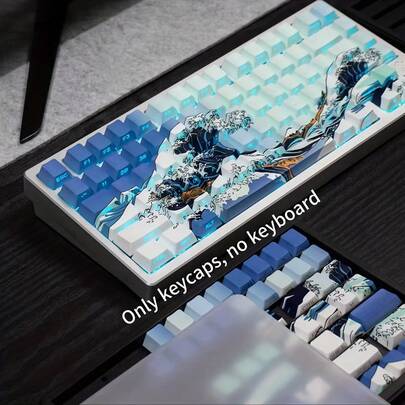 مجموعة 129 مفتاح، أغطية مفاتيح مخصصة بشكل كرزي ثنائي اللون شفاف مشكلة بالحقن، مناسبة لأجهزة لوحة المفاتيح الميكانيكية 60/65/75/100%، خيار هدية مثالي، عملي للغاية، كفاءة عالية، هدية مثالية بين الأصدقاء، إبداعي وفريد، هدية إبداعية