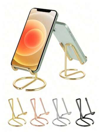 1 st enkel bordstelefonhållare, telefonhållare i metalljärnlegering, lämplig för vardagsrum, sovrum, kontorsskrivbord, arbetsrum etc.