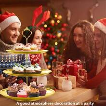 3 Tier Stainless Steel Cupcake Stand, Gold Metal Serving Tray Cake Holder Cake Display Stand For Holiday Dessert Table Decorations Birthday Party Wedding Christmas Ready Party - Gold - View 9