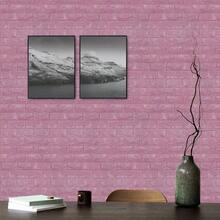 30PCS 3D Wall Panels Peel And Stick Faux Brick Wallpaper Pink Self Adhesive Foam Brick Paneling Faux Stone Wall Panels 30PCS, Pink - 30件裝+粉紅色 - 查看 3