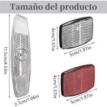 Reflectores de Bicicletas, 6 Reflectores de Plástico para Bicicleta Trasera Luces para Neumáticos de Bicicleta Reflector de Advertencia de  para Bicicletas Reflectores de - 1 - Ver 3