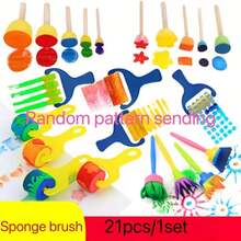 21 pièces Ensemble d'outils de peinture - Pinceaux éponges multicolores, tampons, rouleaux et tampons encreurs, convient pour les artisanats DIY, la peinture à l'aquarelle, la calligraphie - Outils de peinture complets, idéal pour les fêtes et les cours d'art, variété de tampons éponges, rouleaux, bâtons éponges, empreintes, outils de peinture graffiti, outils de peinture artisanale, fournitures d'art, outils de peinture créative DIY, loisirs DIY, applicable pour les articles ménagers, projets d'artisanat DIY, fournitures d'artisanat, cadeaux d'anniversaire, cadeaux personnalisés - Multicolore - Voir 10