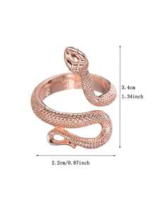 1 pieza Anillo de serpiente exagerado y de moda - Anillo de serpiente - Ver 5