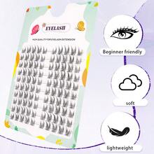 100 chiếc lông mi giả tự làm mềm mại tự nhiên, cong chữ C, mi riêng lẻ dùng để trang điểm hàng ngày, nối mi tự làm tại nhà - C - Xem 4